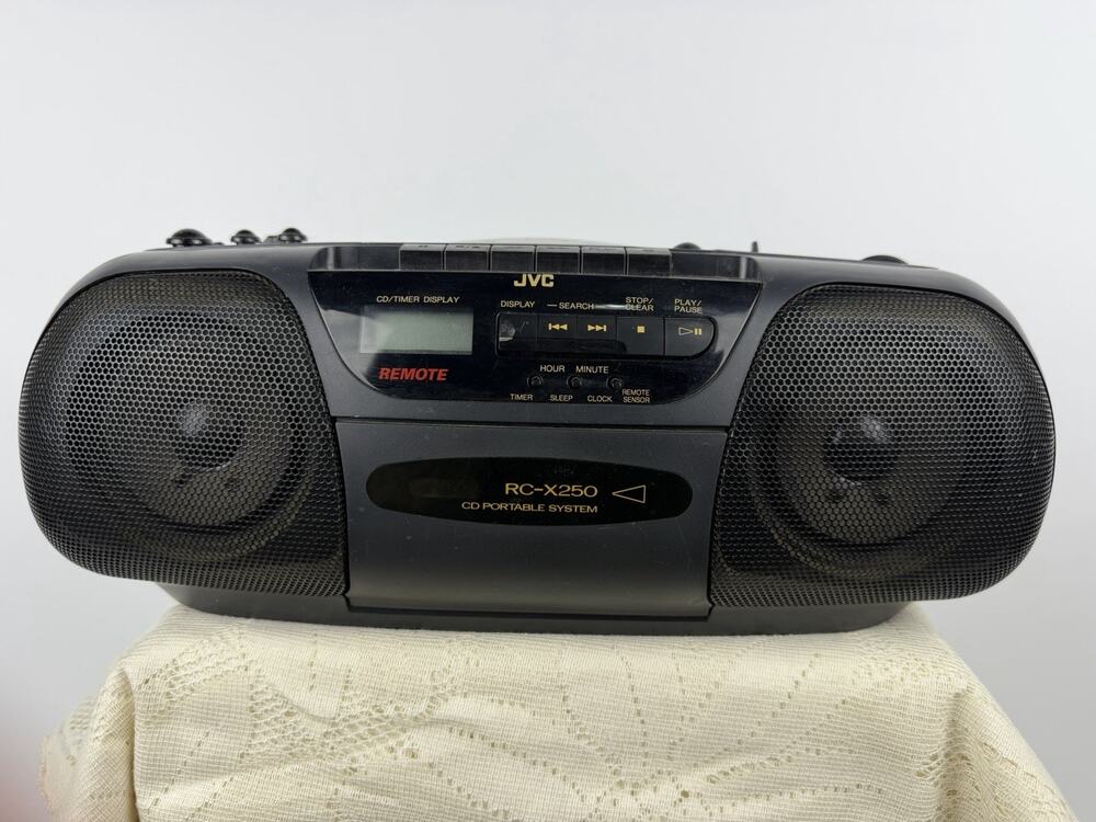 JVC RC-X250 Portable AM/FM/CD/Cassette Boombox TESTED (Read Description)
